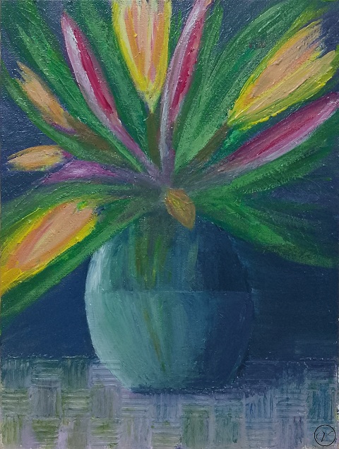 Veronika Schwarz, Daylilies (2025) acrylic, 210 x 297mm